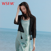 五色风马鱼清中国风夏季刺绣简约薄款短披肩W19BC215