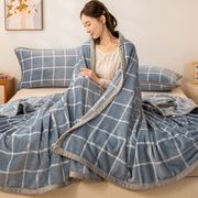 a类冬天加厚盖毯牛奶绒毯毛毯子(毛，毯子)珊瑚，绒冬季加绒床单床垫子床上用