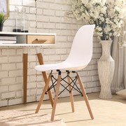时尚创意电脑椅设计师椅子，客厅餐椅休闲阳台咖啡椅办公椅白色塑料