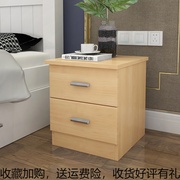 实木床头柜实木收纳柜卧室储物创意功能斗柜松木小柜子床边柜白色