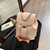 流行粉色链条双肩包包女式2024潮韩国背包可爱手提水桶包书包
