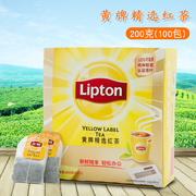 立顿lipton黄牌红茶 立顿红茶包 袋泡茶2g*100袋 盒装200g