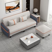 林氏木业沙发床两用小户型客厅折叠简易出租房公寓布艺多功能双人