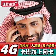 卡塔尔电话卡4G手机上网卡5/6/7/8/9/10/20天多哈旅游流量sim卡