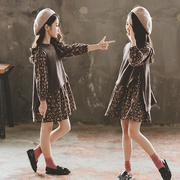日本GK潮流女童碎花连衣裙马甲两件套装韩版洋气中大童秋季休闲裙