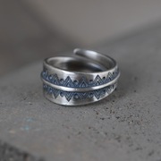 纯银戒指泰国清迈复古单身食指指环手工原创小众银饰男女异域风