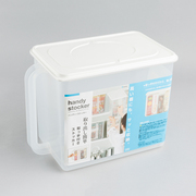 原产inomata厨房收纳箱带盖收纳盒带手柄收纳筐深型米盒调料