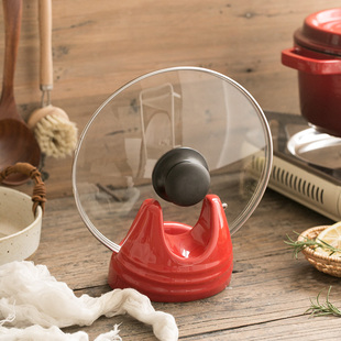 北欧风格陶瓷锅盖架勺子架，厨房收纳放置物架工具放置隔热架