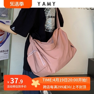 yamy大容量挎包女健身包行李(包行李)背包旅游包包大包运动包旅行包斜挎包