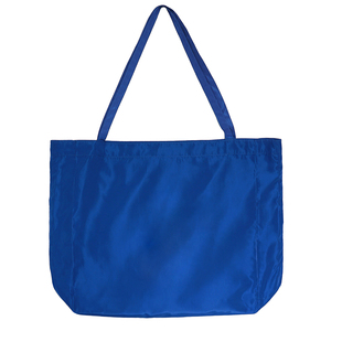 美丽蓝色布袋空白 滑面夏日布包环保袋涤纶 白胶浆丝网印刷