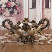 创意欧式茶几时尚干水果盘树脂客厅家居装饰品结婚现代茶