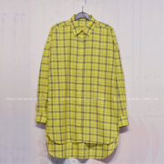 日系S+纯原 秋款 格子棉布中长款长袖排扣衬衫女 黄格纹 白格纹