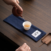 清欢丨中式棉麻吸水茶巾 家用茶席桌布茶桌抹布 茶垫茶道零配