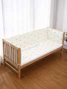 集瑞实木工厂定制婴儿床床软包防撞儿童，拼接床围挡布环保(布环保)a类纯棉