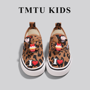 tmtukidsdiy联名款女童鞋一脚蹬帆布鞋2023夏季儿童鞋男童板鞋