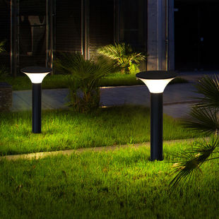涵时尚led户外防水草坪灯15W太阳能圆形压铸铝材花园别墅公园景观