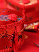 结婚陪嫁针线盒套装新娘嫁妆女方红色心形家用针线包创意婚庆用品