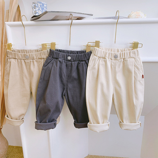 回馈款2022韩国儿童裤子，休闲长裤男童，帅气潮儿童秋装洋气哈伦裤