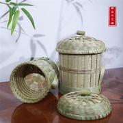 工艺编织竹编甑子竹节光滑结实结构，细腻牢固竹制品竹子家用纯手工