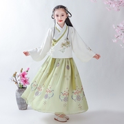 极速2020秋冬中国民族，风儿童装两件套装，长裙中大童礼服裙