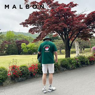 MALBON golf韩国高尔夫男士POLO衫短袖上衣速干精美刺绣T恤夏