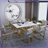 简约现代茶桌椅组合岩板套装一体家用客厅方形，轻奢新中式禅意茶台