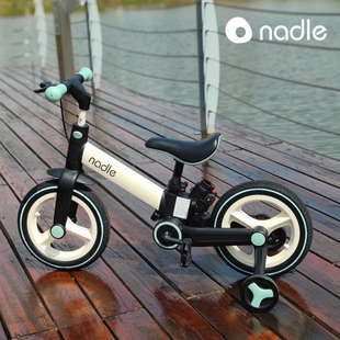 nadle纳豆儿童自行车12寸平衡车，1-5岁男女孩，童车轻便幼儿遛娃单车