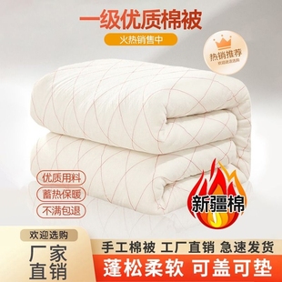 新疆一级长绒棉被棉花被子，棉胎春秋被棉絮，床垫被褥子冬被冬季