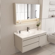 现代简约卫浴室柜组合套装卫生间，洗手池洗脸洗漱台陶瓷一体盆轻奢