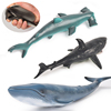 软胶海洋动物玩具仿真模型海底世界鲸鱼鲸鲨小鲨鱼锤头鲨套装