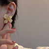 SUGAR 水晶花朵耳钉超仙2022年轻奢高级感清新森系耳环女