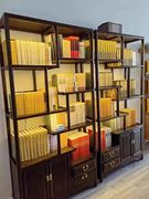 新中式博古架榆木茶叶展示架货柜现代简约实木书柜落地隔断品