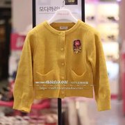 韩国品牌女童秋季开衫，毛衣2020宝宝针织衫外套，儿童洋气百搭