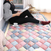韩式韩国加厚全棉纯棉拼布家用地毯卧室，满铺床边爬行地垫榻榻米
