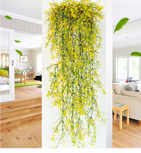 假花绿植挂壁花盆吊篮仿真金钟柳壁挂植物，客厅卧室墙壁装饰品