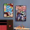 玩具总动员巴斯光年 卧室客厅diy手工填色数字油彩画儿童卡通挂画