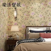中式风格田园大花花鸟墙纸家用古典卧室客厅电视背景墙壁纸中国风