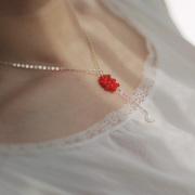 莫粒项链简约大方个性韩版饰品，镀金锁骨链女可调节轻奢网红项链