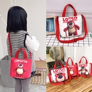 儿童包包男女童百搭斜跨小包可爱韩版印花帆布手提包卡通挎包