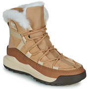 Sorel冰熊毛绒保暖户外橡胶底防滑雪地靴系带棕色冬季棉靴女