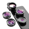 手机镜头apexel五合一hd5套装，广角微距鱼眼，增距高清外置通用镜头