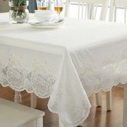 pvc日本进口桌布防水圆桌正方形长方形台布蕾丝塑料欧式茶几桌布