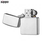 ZIPPO/芝宝纯银打火机拉丝光板S925银整机礼盒盔甲机