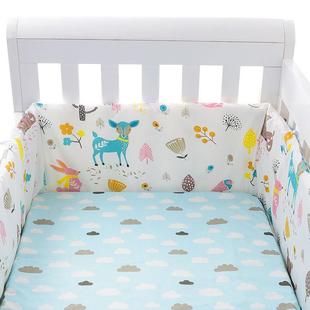 新生儿宝宝全包式可拆洗床围折叠一片式围栏软包婴儿床保险杠