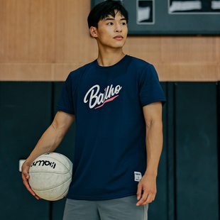 ballho夏季运动t恤男篮球，短袖速干衣，透气排汗训练美式半袖投篮服