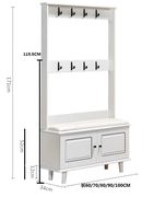 挂衣架白色欧式吸膜门厅柜玄关隔断 简约现代鞋柜衣帽柜换鞋凳