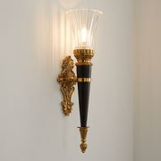 法式壁灯全铜欧式奢华复古卧室床头灯客厅灯玄关走廊过道美式壁灯