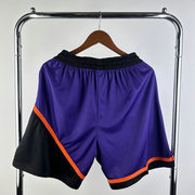 22-23赛季太阳队短裤热压，球迷版篮球裤，布克杜兰特复古版紫