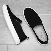 凯玛龙2023男士时尚黑色套脚布鞋休闲韩版潮流夏季板鞋潮
