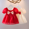 婴儿短袖连衣裙夏季女宝宝裙子夏装0-1-2-3岁衣服薄款公主裙4